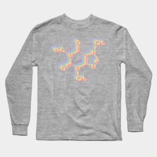 Caffeine Molecule Aesthetic Pastels Gift Long Sleeve T-Shirt